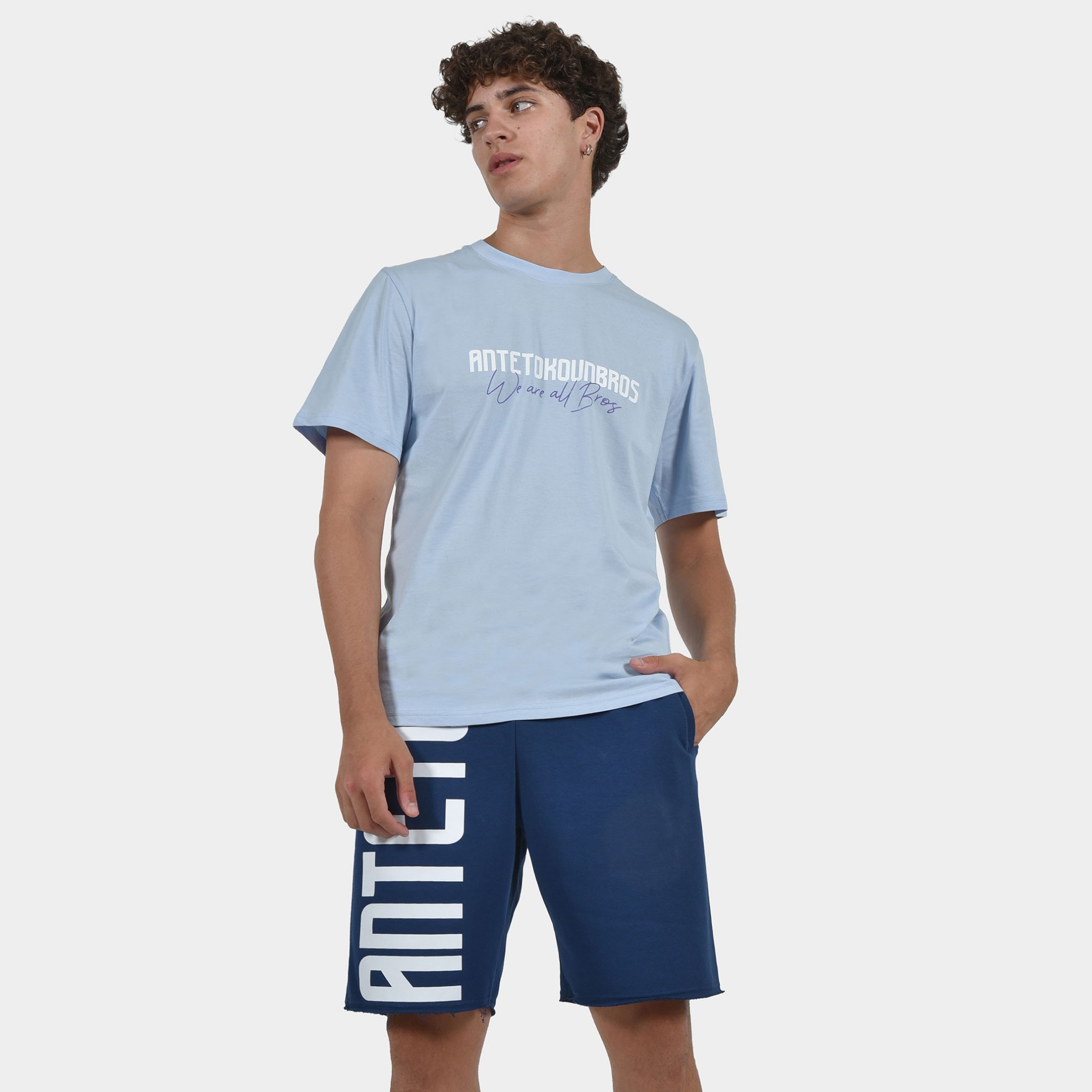 ANTETOKOUNBROS Men's T-shirt We are all Bros model Light Blue