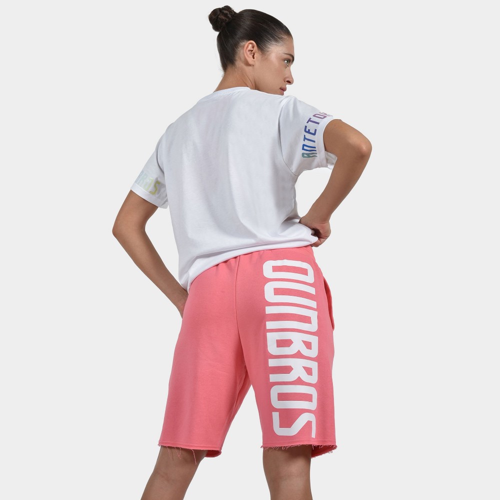 Unisex Shorts Multi Graffiti ANTETOKOUNBROS Model Back Bubblegum
