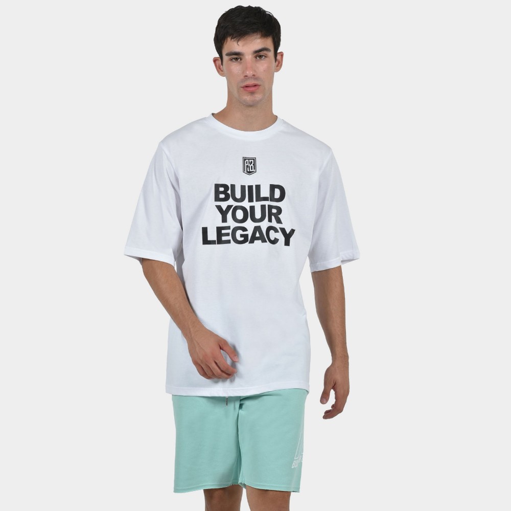  ANTETOKOUNBROS Men's T-shirt Build Your Legacy White Model Front