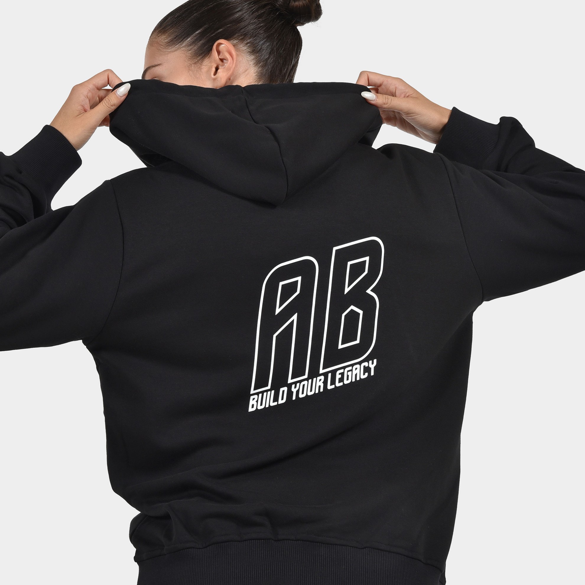 ANTETOKOUNBROS Unisex Full Zip Hoodie Build your Legacy Black Detail 1