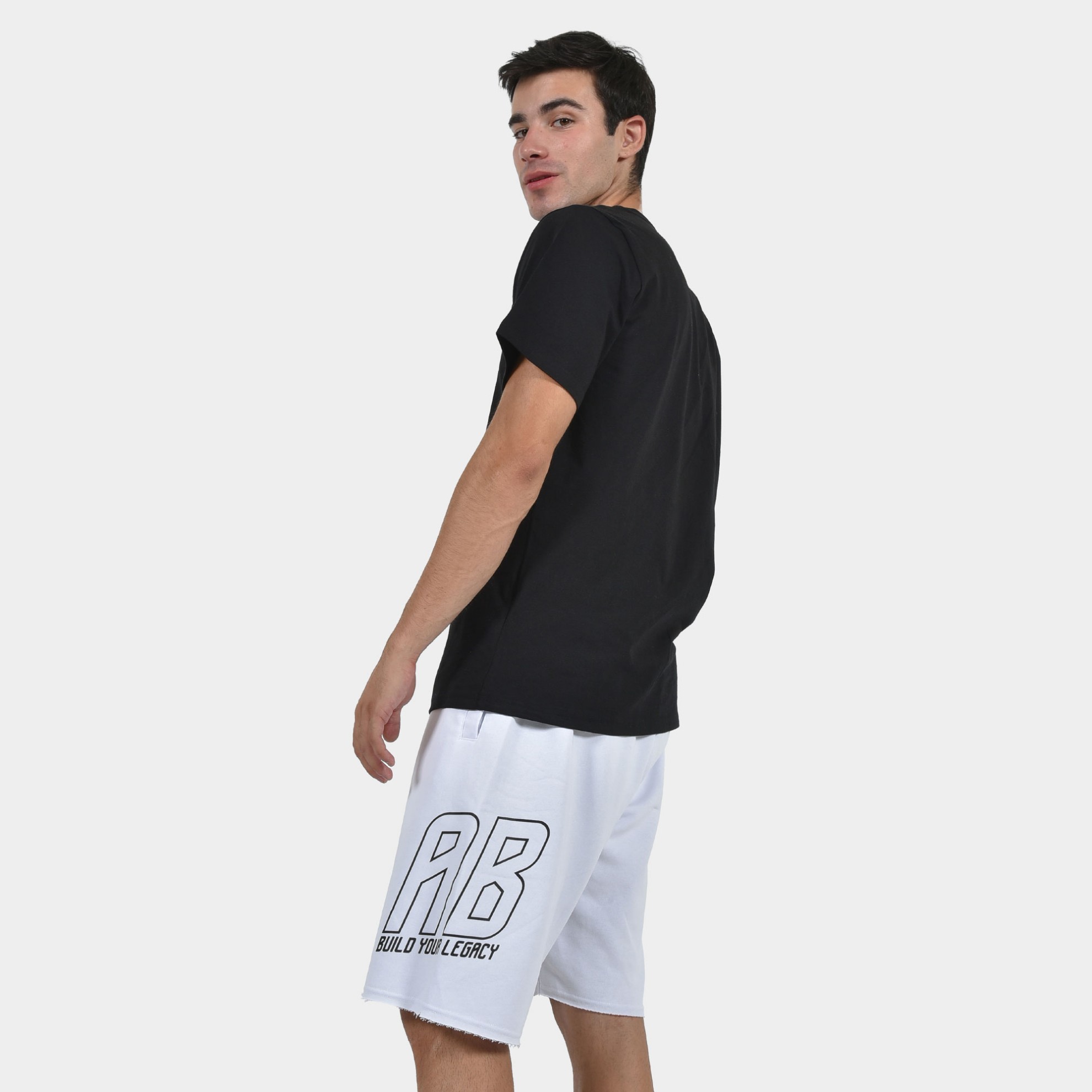  ANTETOKOUNBROS Men's Shorts Build Your Legacy White Model Side