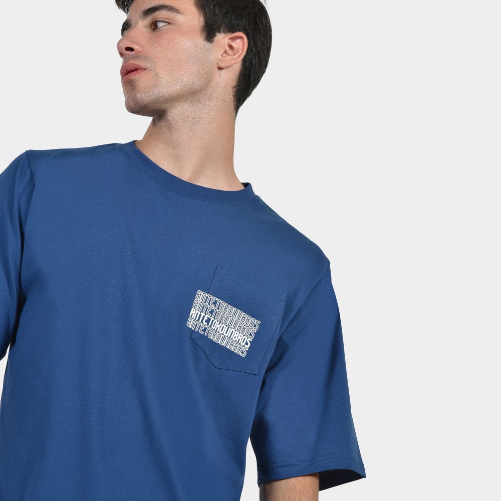 Men’s T-shirt Multi Graffiti Blue Detail