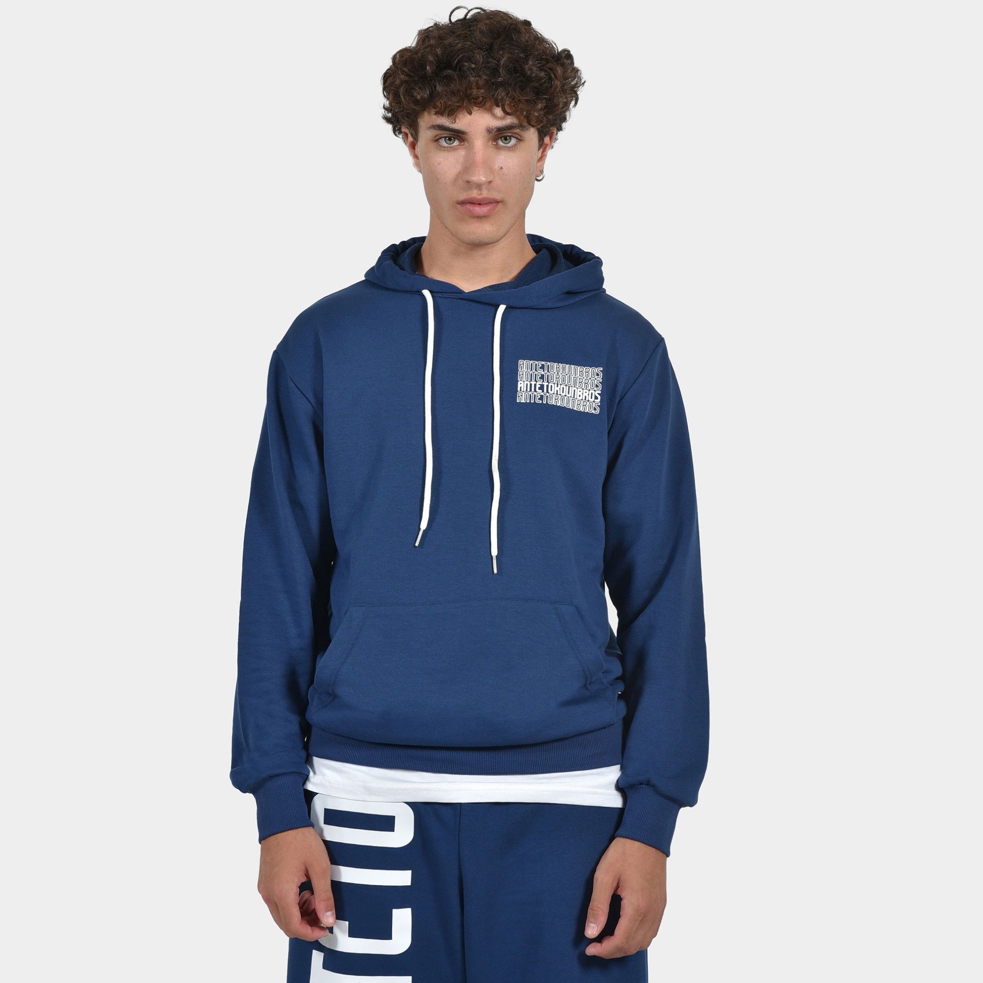  ANTETOKOUNBROS Men's Hoodie Multi Graffiti Blue Marine Front