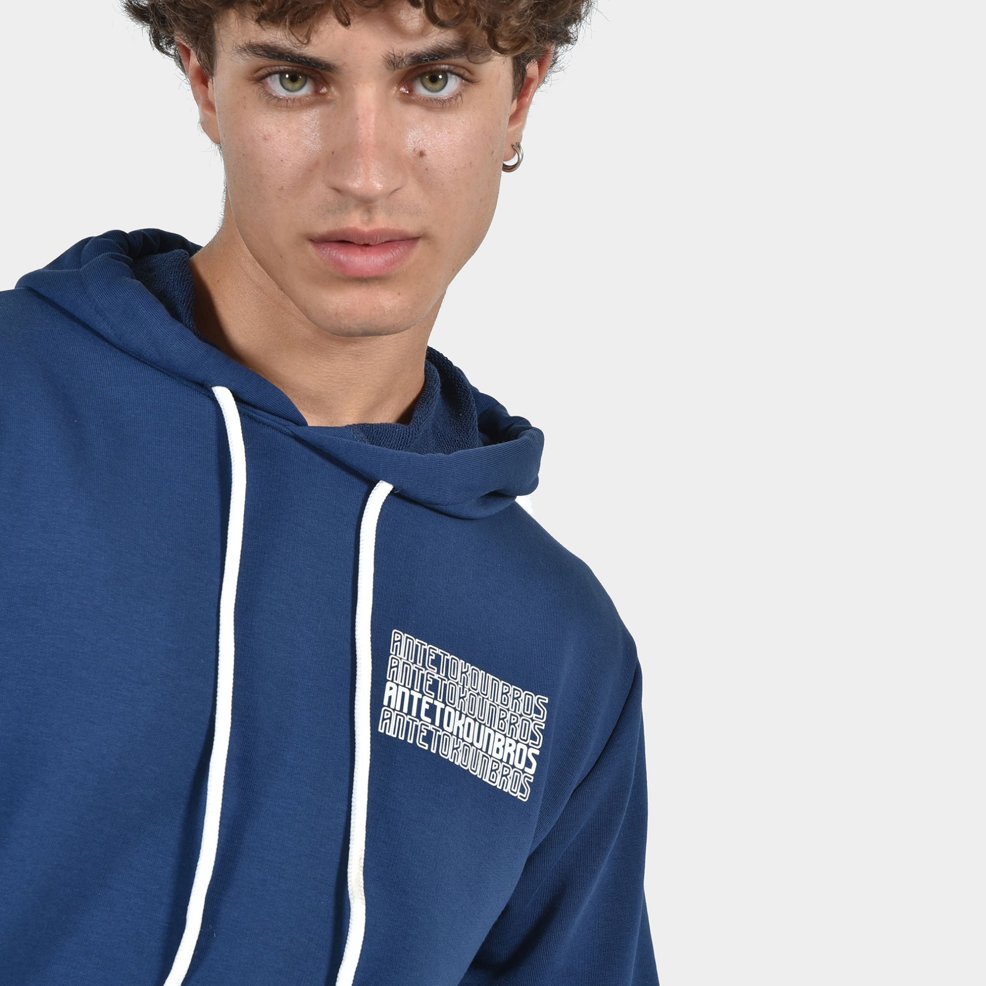 ANTETOKOUNBROS Men's Hoodie Multi Graffiti Blue Marine Detail
