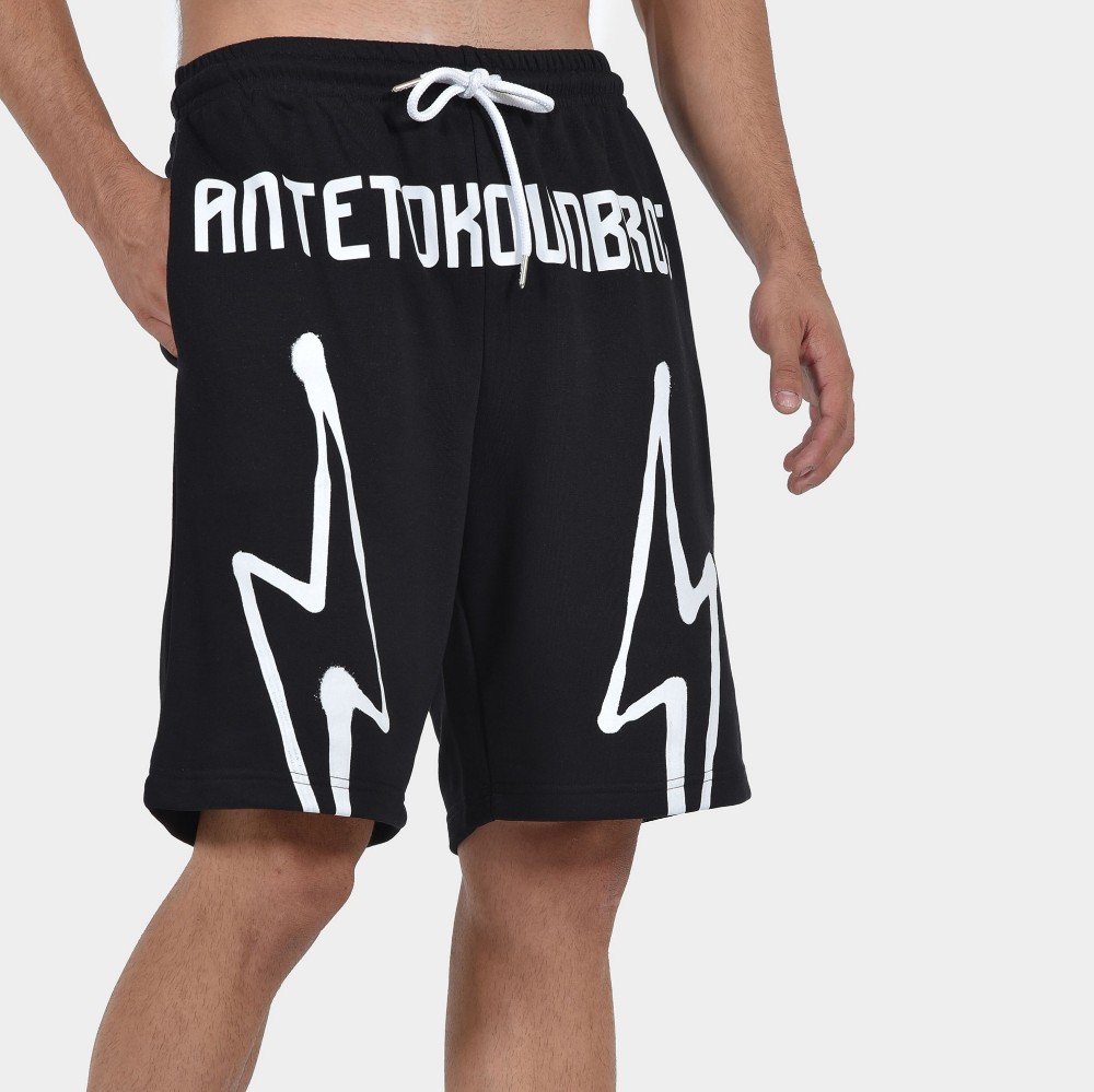 ANTETOKOUNBROS Men's Shorts Thunder Black Front	3