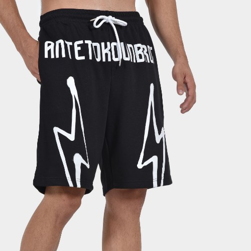 ANTETOKOUNBROS Men's Shorts Thunder Black Front	3 thumb
