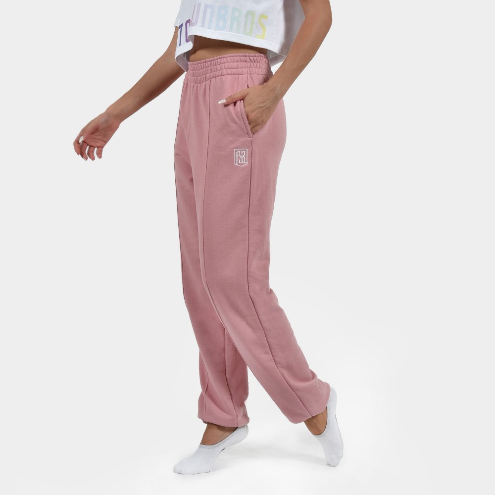 ANTΕΤOKOUNBROS Women's Sweatpants Baseline Dusty Pink Front 1