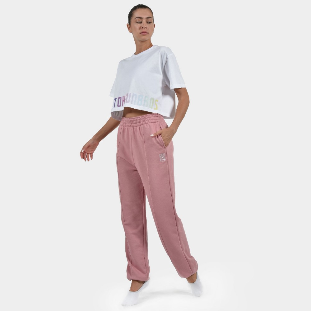 ANTΕΤOKOUNBROS Women's Sweatpants Baseline Dusty Pink Model