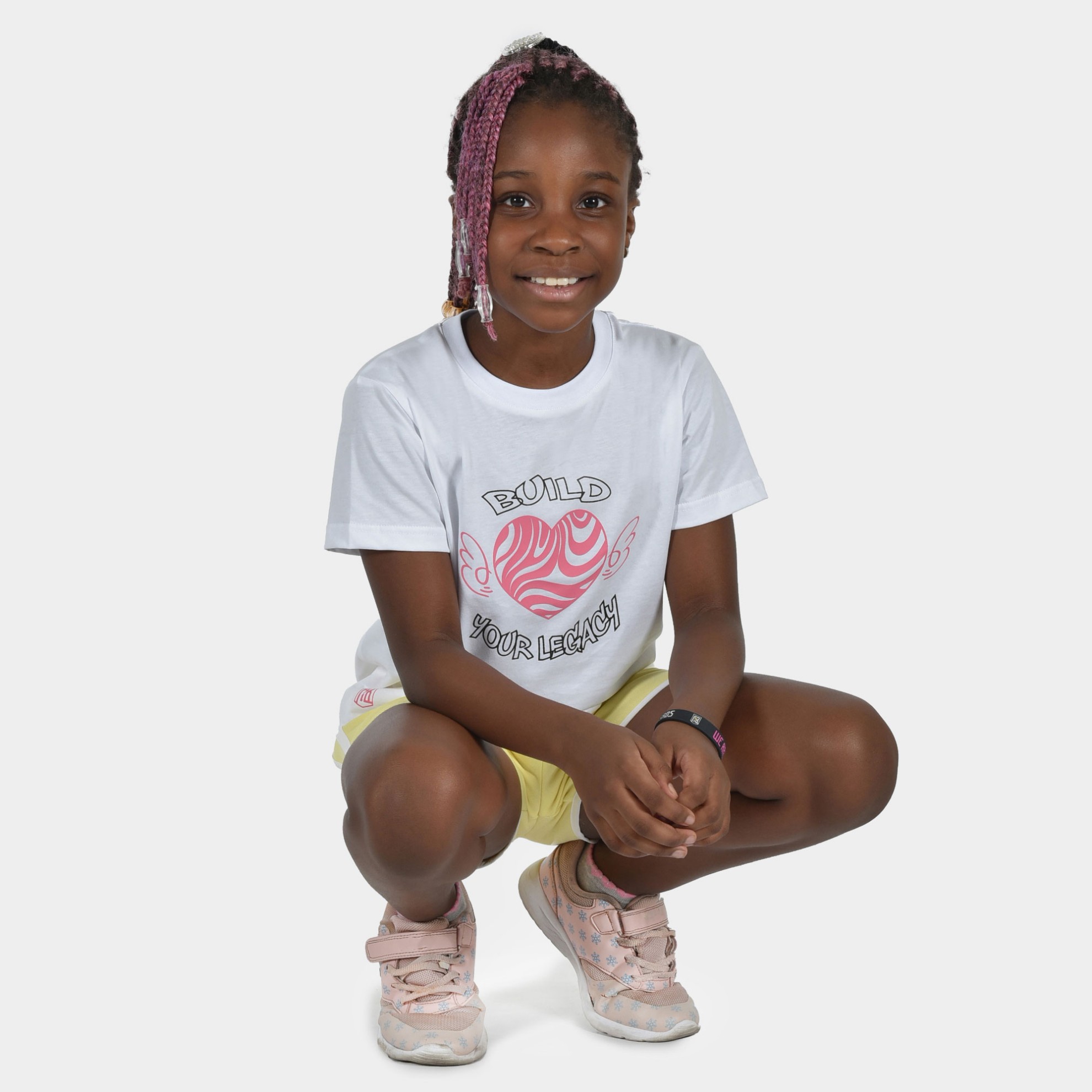 Kids' T-shirt Build Your Legacy Graffiti White Style