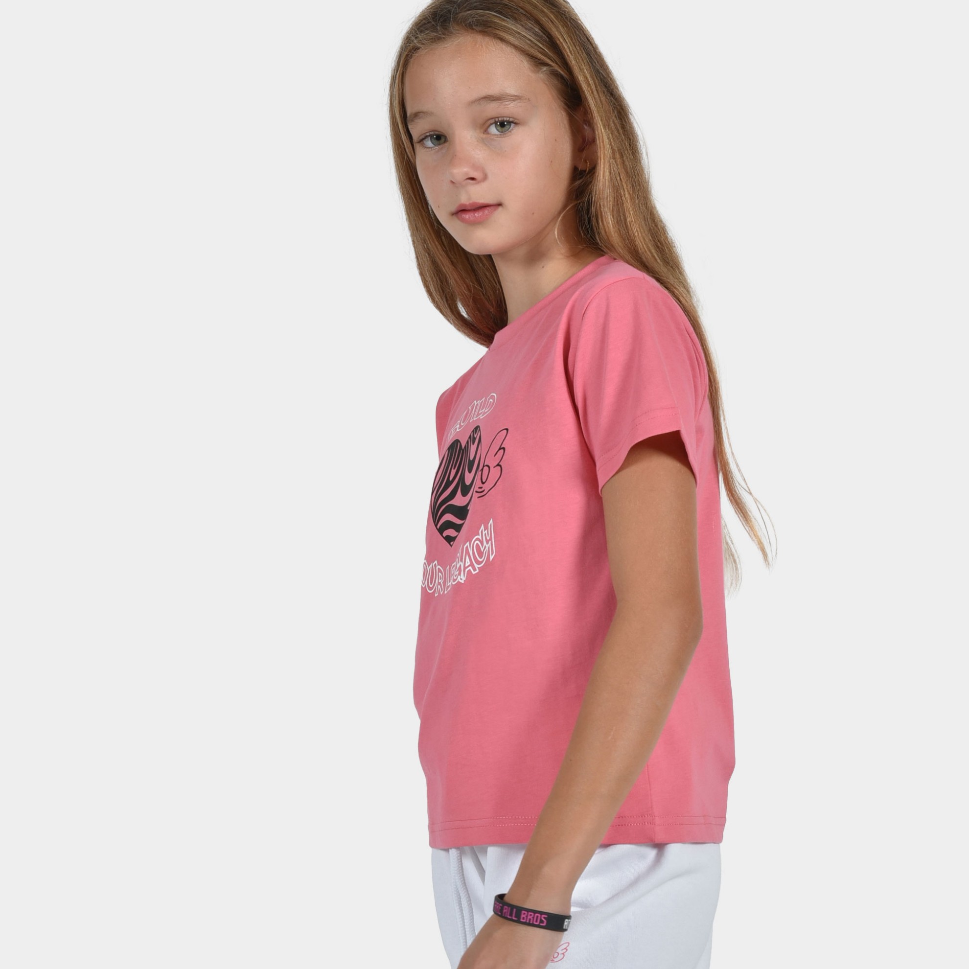 Kids' T-shirt Build Your Legacy Graffiti Bubblegum Side