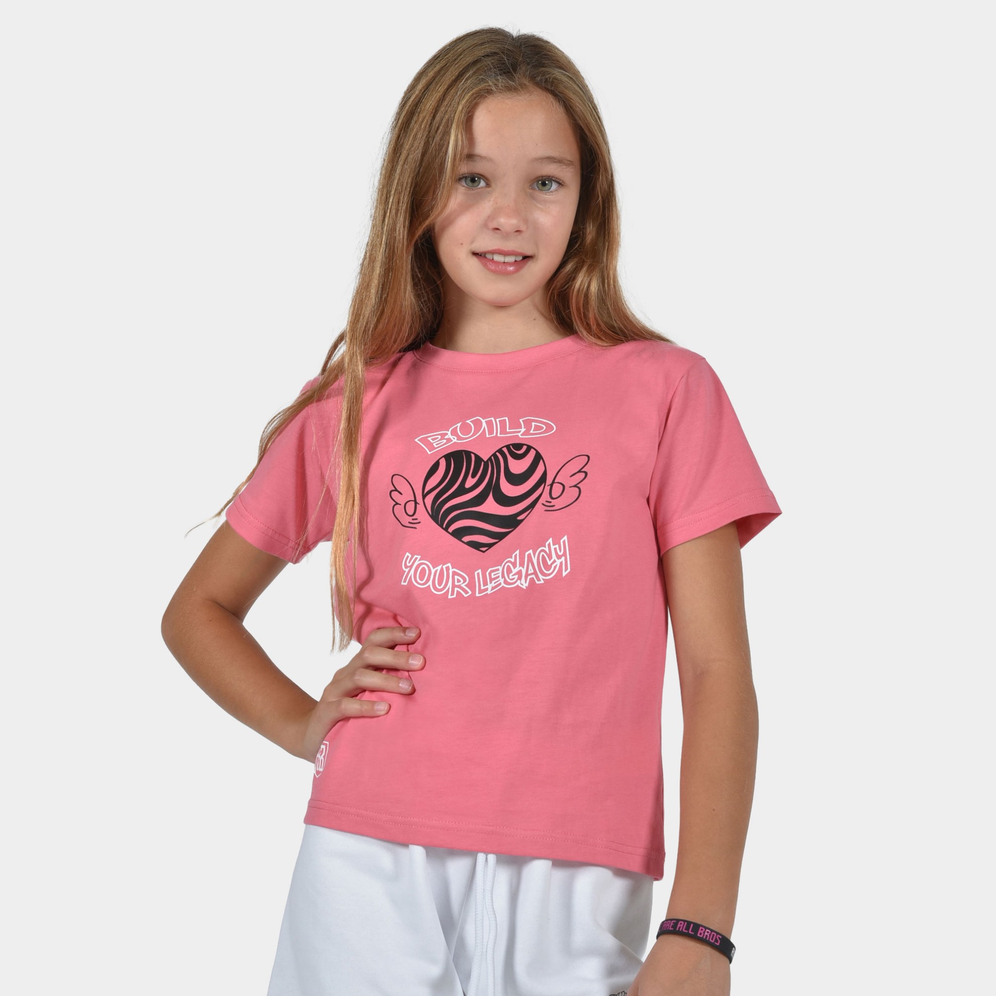 Kids' T-shirt Build Your Legacy Graffiti Bubblegum Front