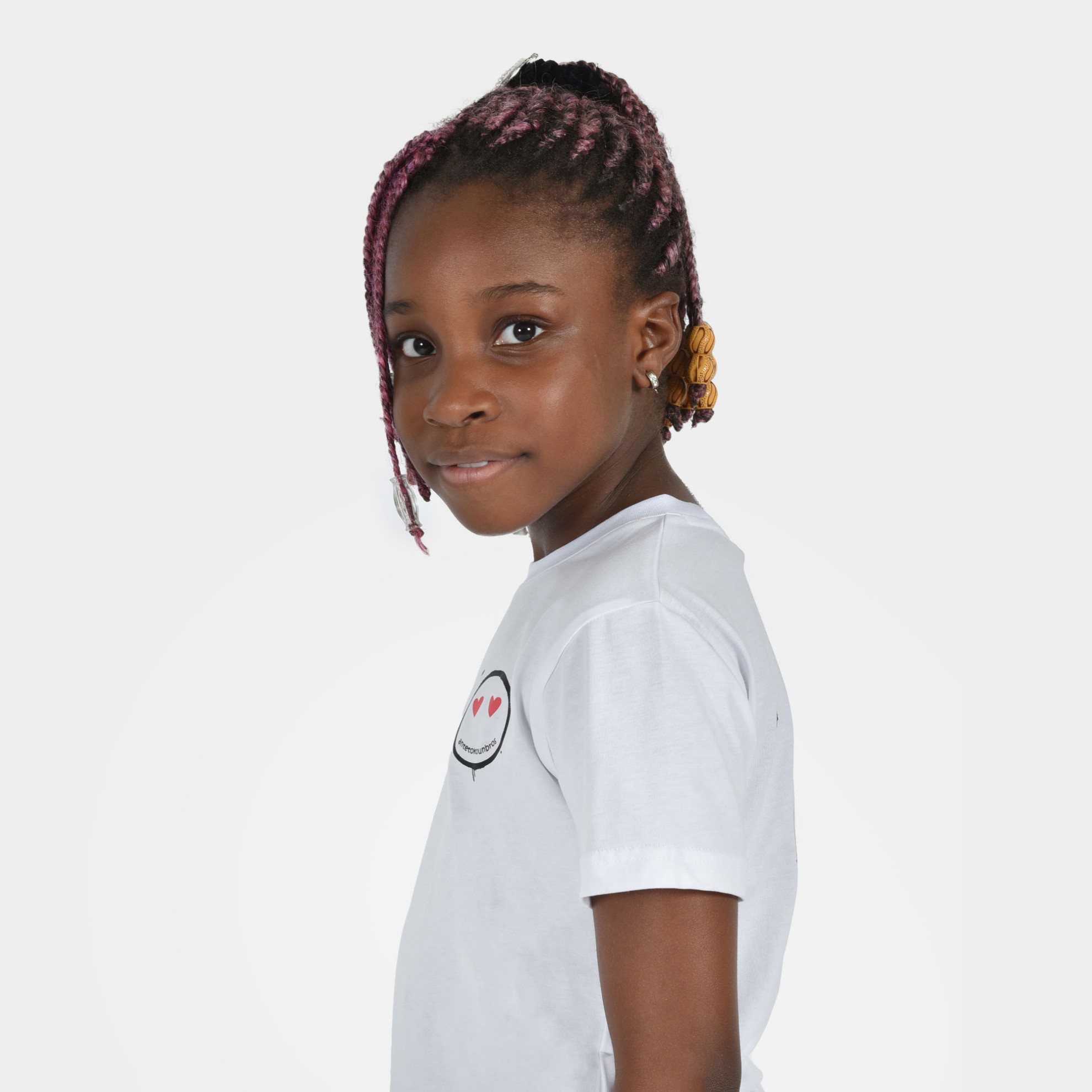 Kids' T-shirt Smiley White Detail