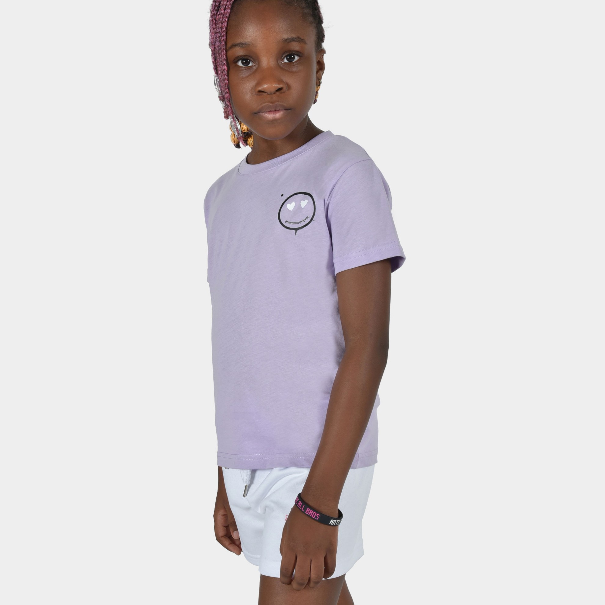Kids' T-shirt Smiley | ANTETOKOUNBROS | Purple Detail