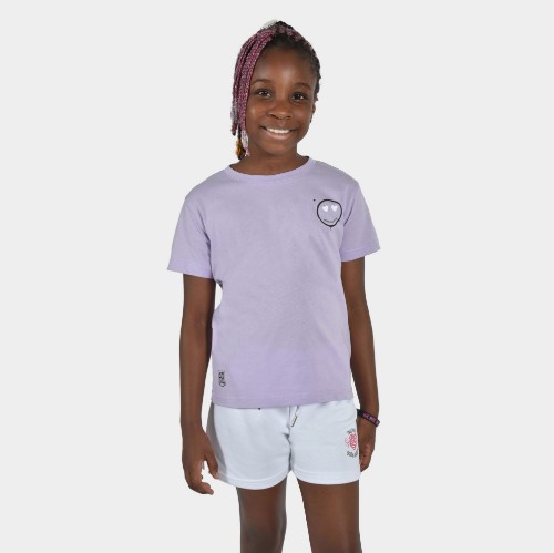 Kids' T-shirt Smiley | ANTETOKOUNBROS | Purple Front thumb