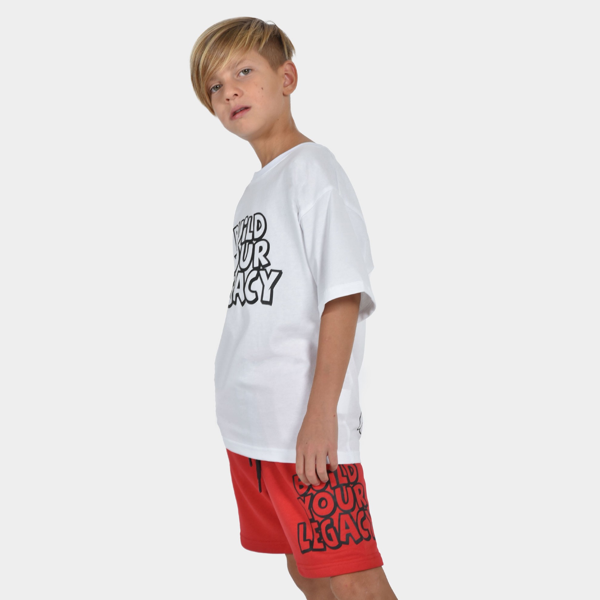 Kids' T-shirt Build your Legacy White Side