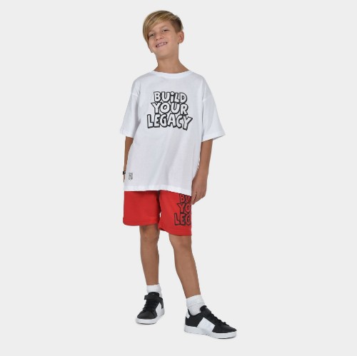 Kids' T-shirt Build your Legacy White Model Front thumb