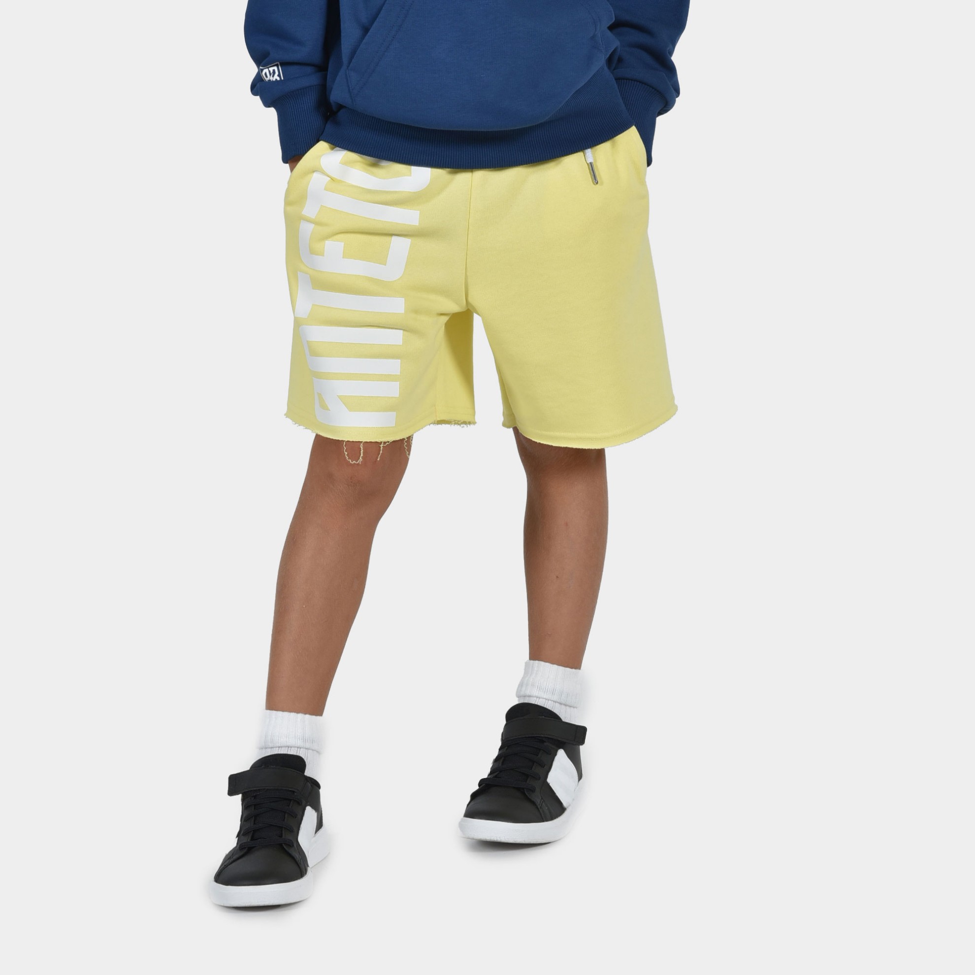 Kids' Shorts Multi Graffiti Yellow Model Front 1 | Antetokounbros
