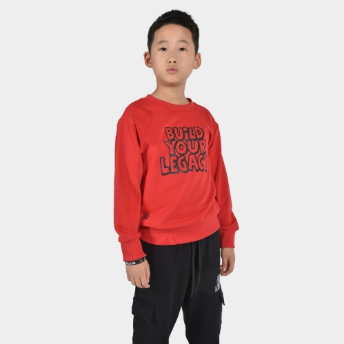Kids' Sweatshirt Build Your Legacy | ANTETOKOUNBROS | Red Front