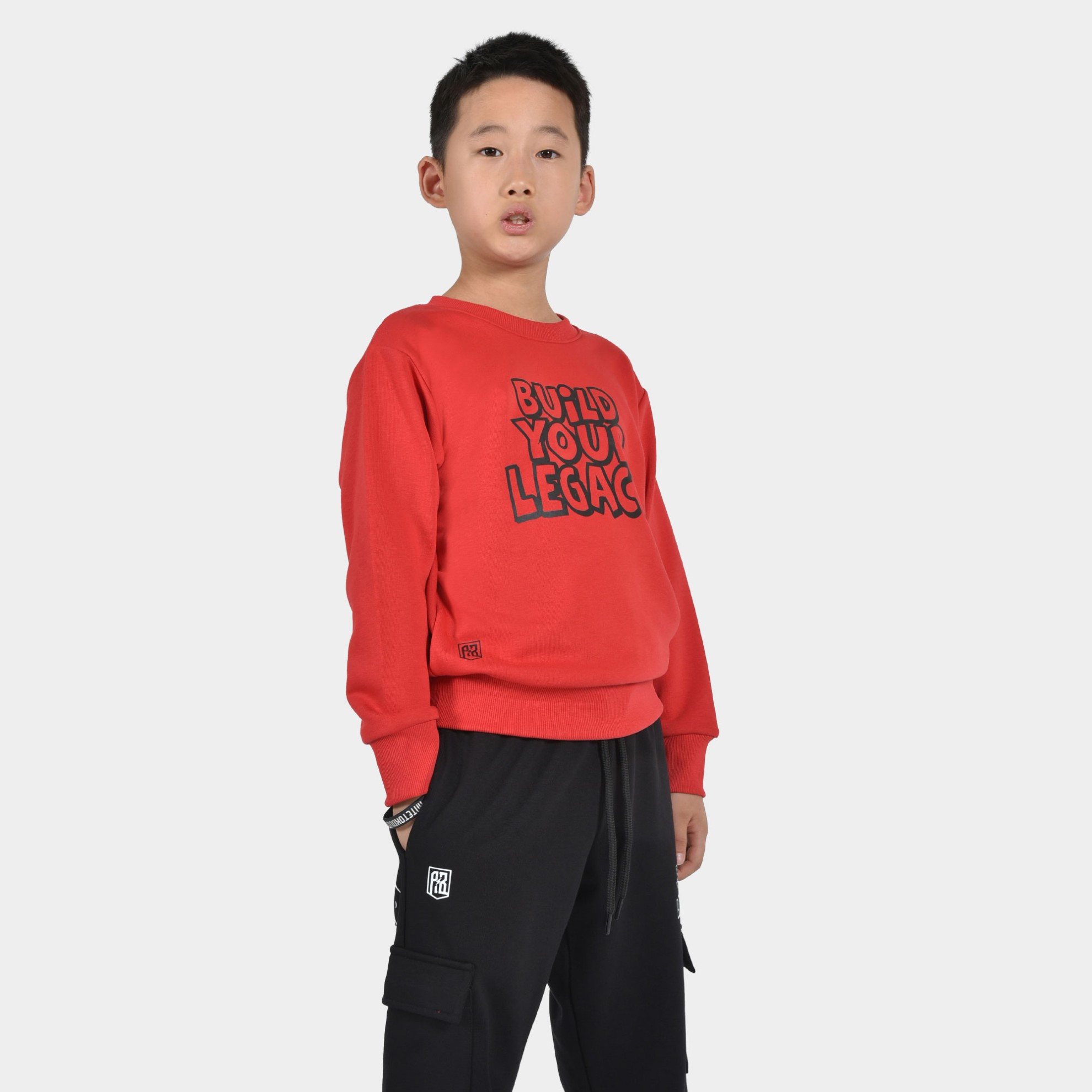 Kids' Sweatshirt Build Your Legacy | ANTETOKOUNBROS | Red Front 1
