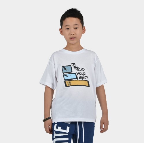 Kids' T-shirt Build your Legacy House White Front 1 thumb