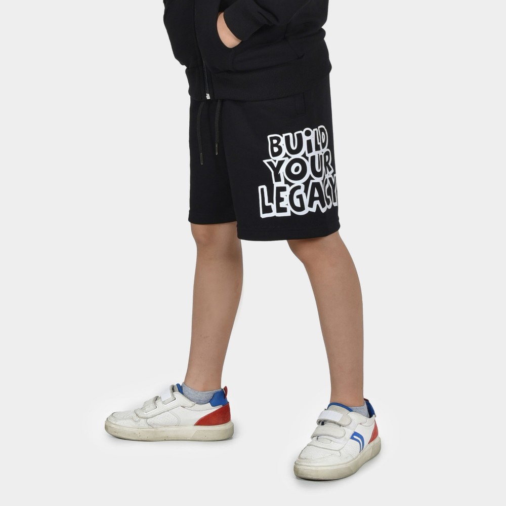Kids' Shorts Build your Legacy Black Front