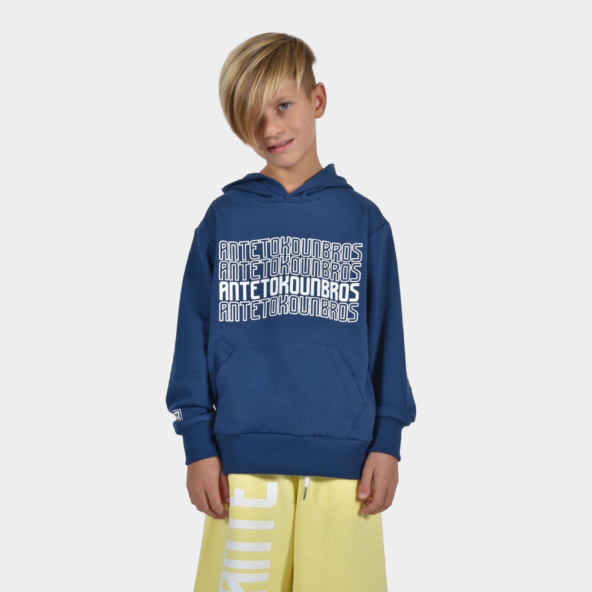 Kids' Hoodie Multi Graffiti | ANTETOKOUNBROS | Blue Front