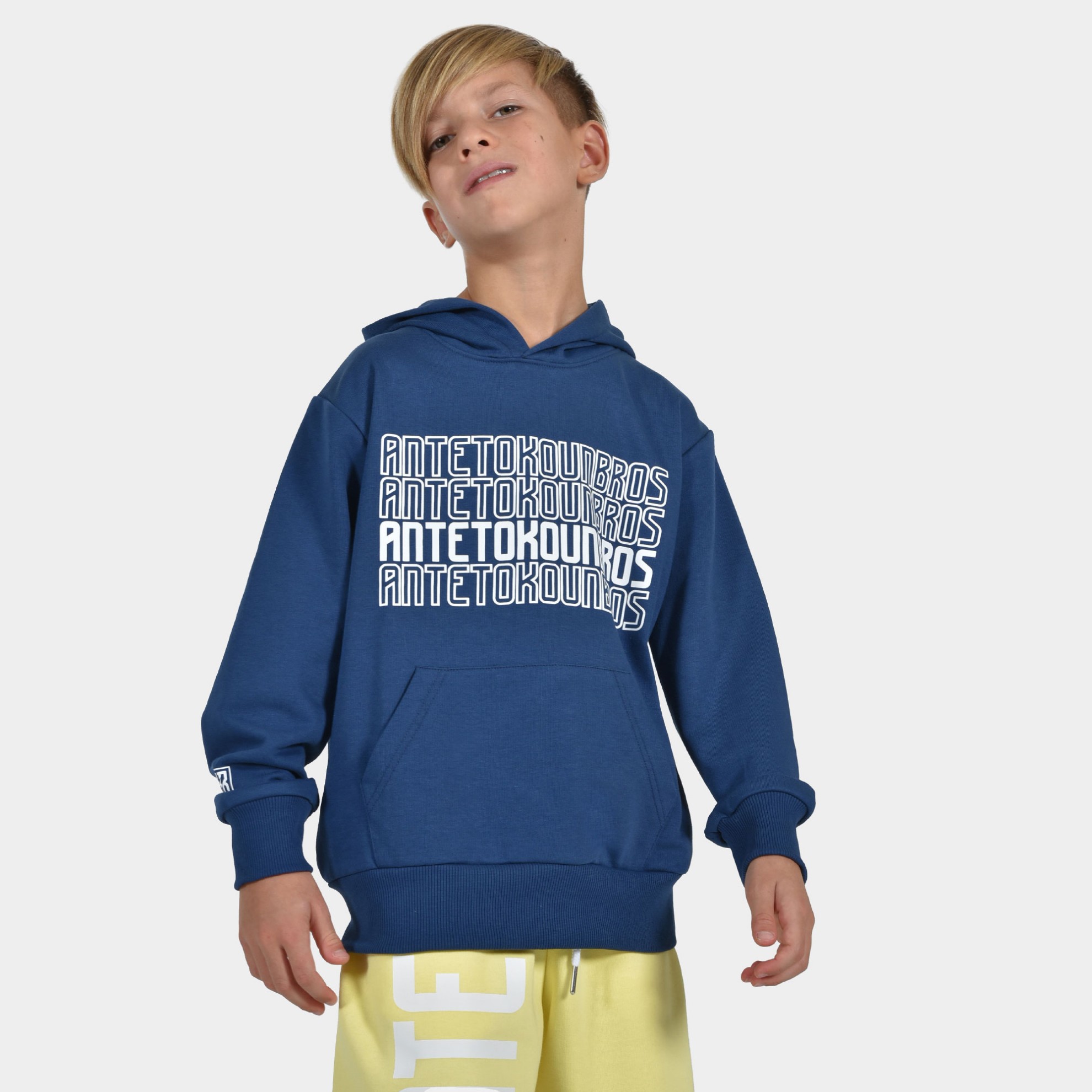 Kids' Hoodie Multi Graffiti | ANTETOKOUNBROS | Blue Front 1