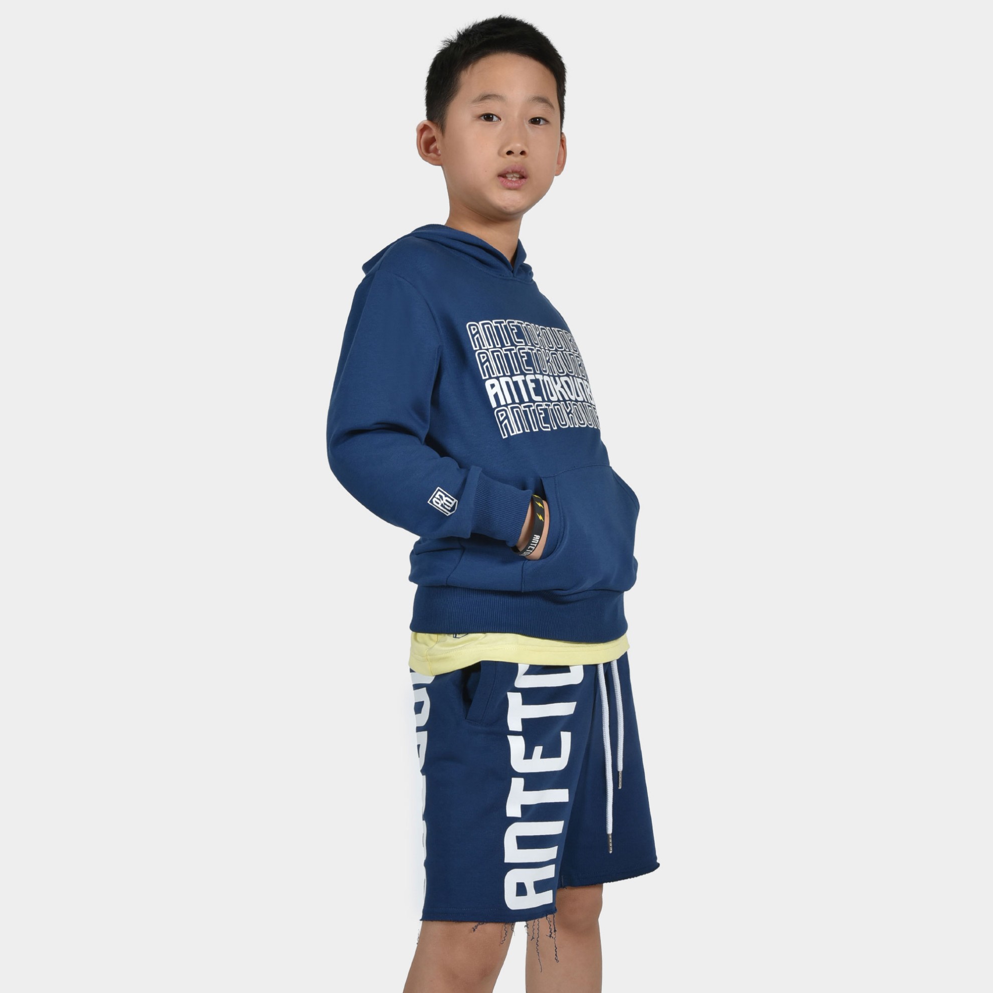 Kids' Hoodie Multi Graffiti | ANTETOKOUNBROS | Blue Side