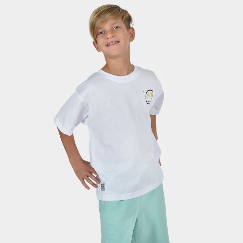 Kids' T-shirt Smiley | ANTETOKOUNBROS | White Front thumb