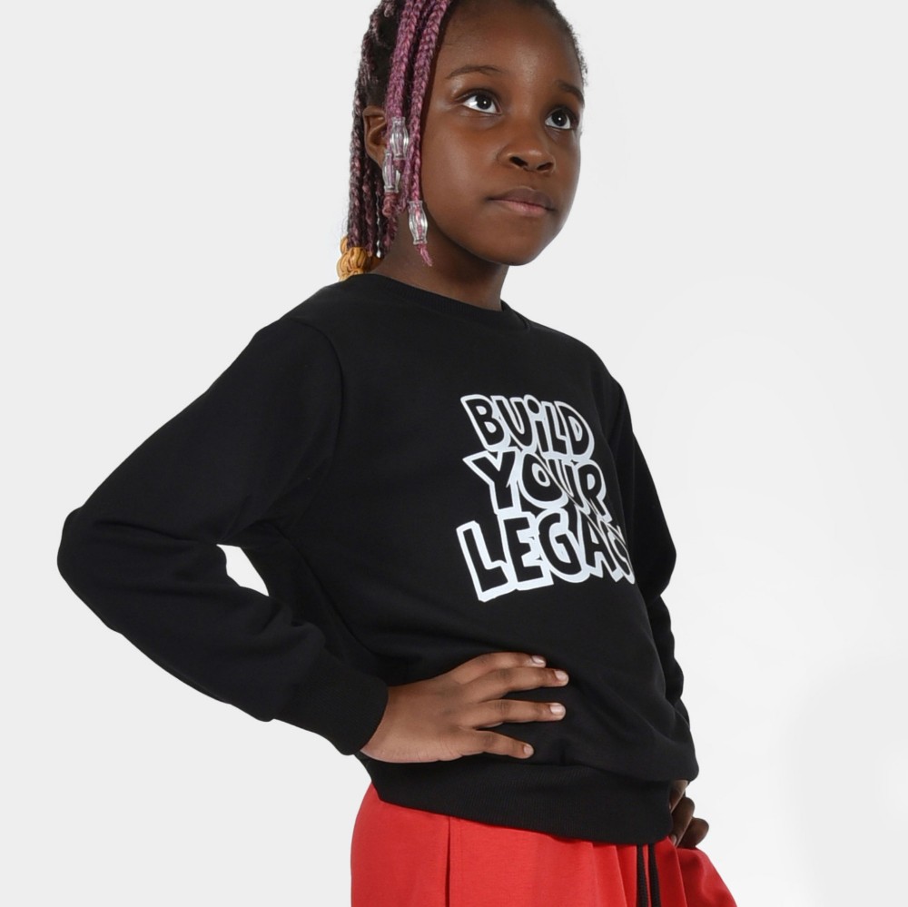 Kids' Sweatshirt Build Your Legacy | ANTETOKOUNBROS | Black Detail
