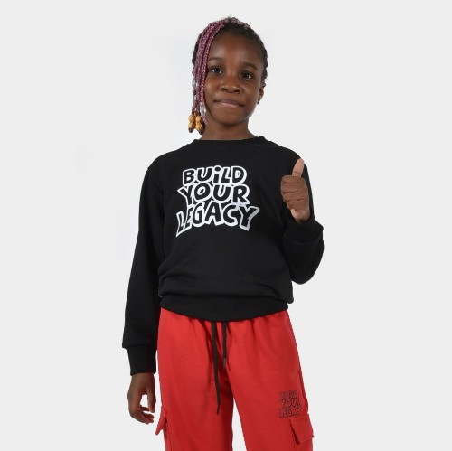 Kids' Sweatshirt Build Your Legacy | ANTETOKOUNBROS | Black Front