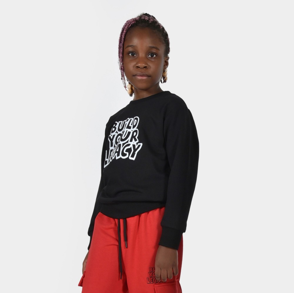 Kids' Sweatshirt Build Your Legacy | ANTETOKOUNBROS | Black Front 1