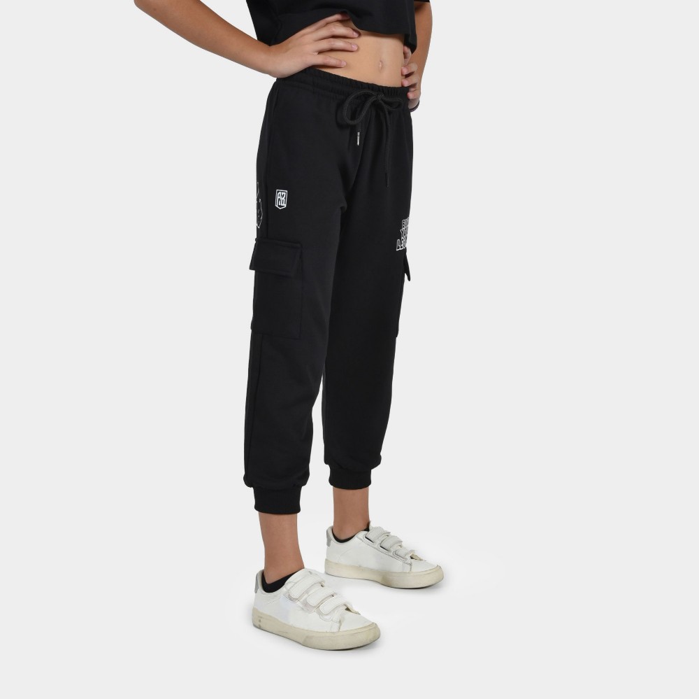 Kids' Cargo Sweatpants Build Your Legacy Black Right Girl