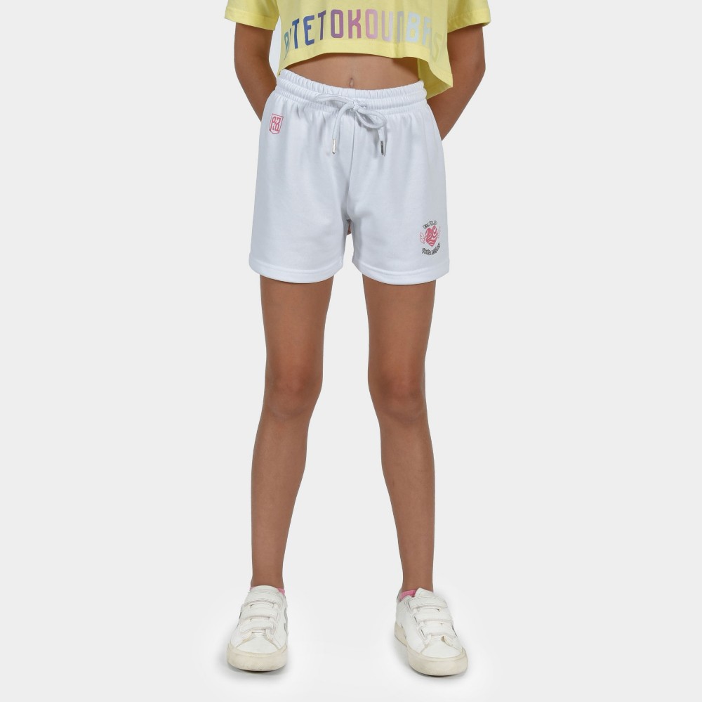 Kids' Shorts Build Your Legacy Graffiti White Front