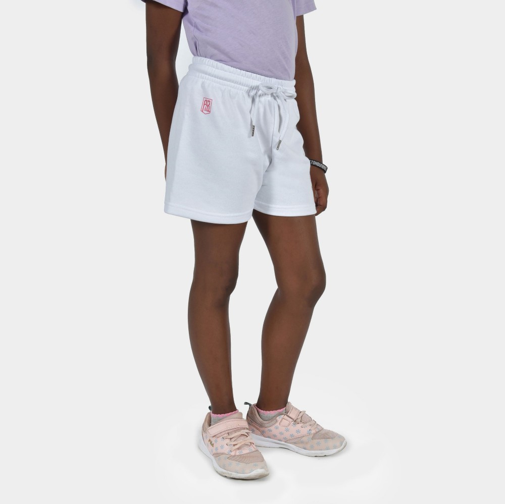 Kids' Shorts Build Your Legacy Graffiti White Front 3