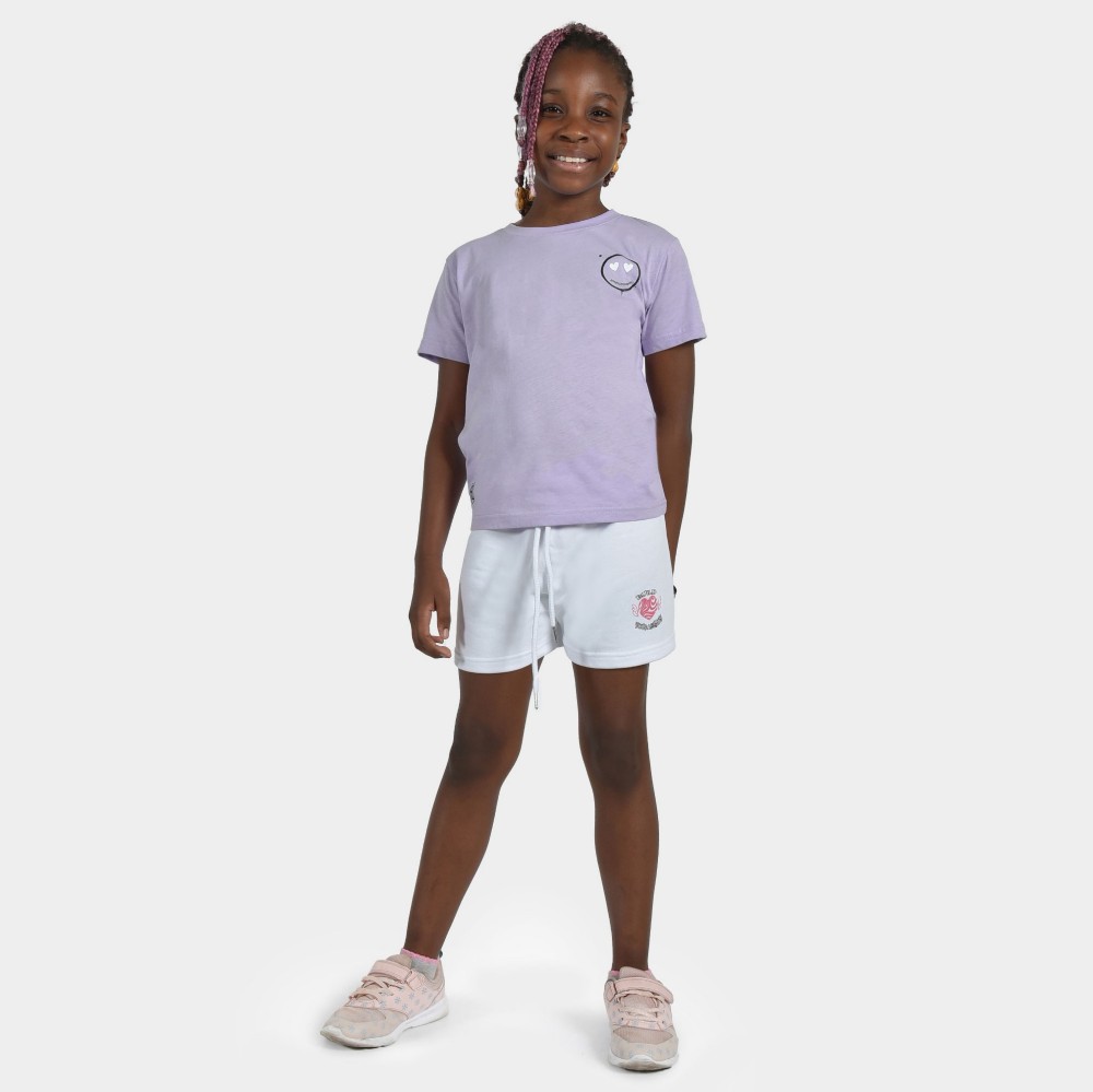 Kids' T-shirt Smiley | ANTETOKOUNBROS | Purple Model Front