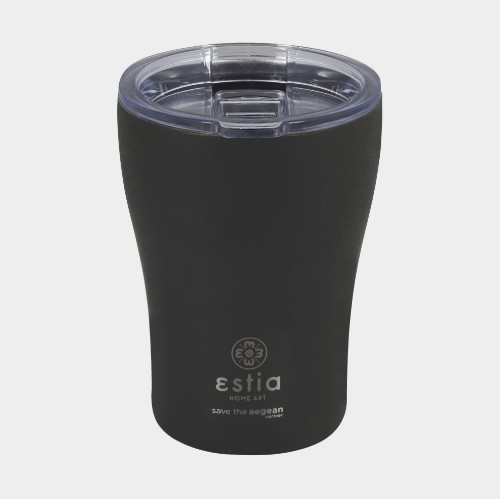 Insulated Coffee Mug 350ml | ANTETOKOUNBROS | Black Back thumb