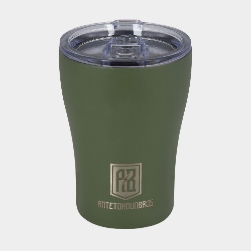 Insulated Coffee Mug 350ml | ANTETOKOUNBROS | Olive Green Front