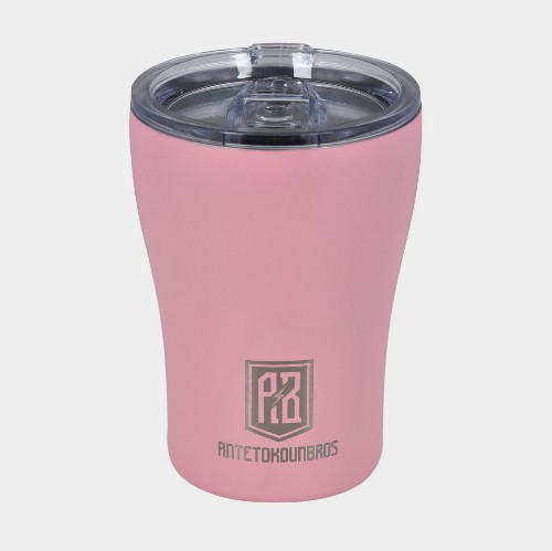 Insulated Coffee Mug 350ml | ANTETOKOUNBROS | Pink Front	