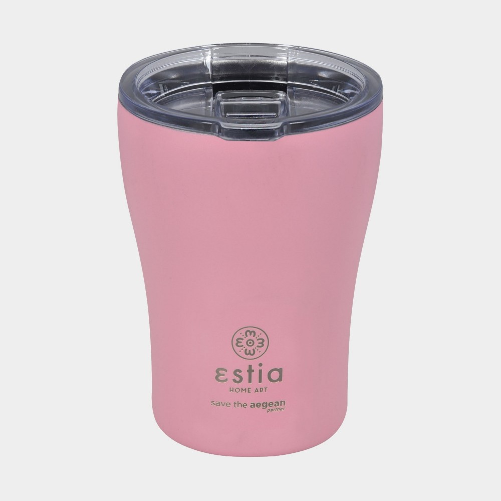 Insulated Coffee Mug 350ml | ANTETOKOUNBROS | Pink Back