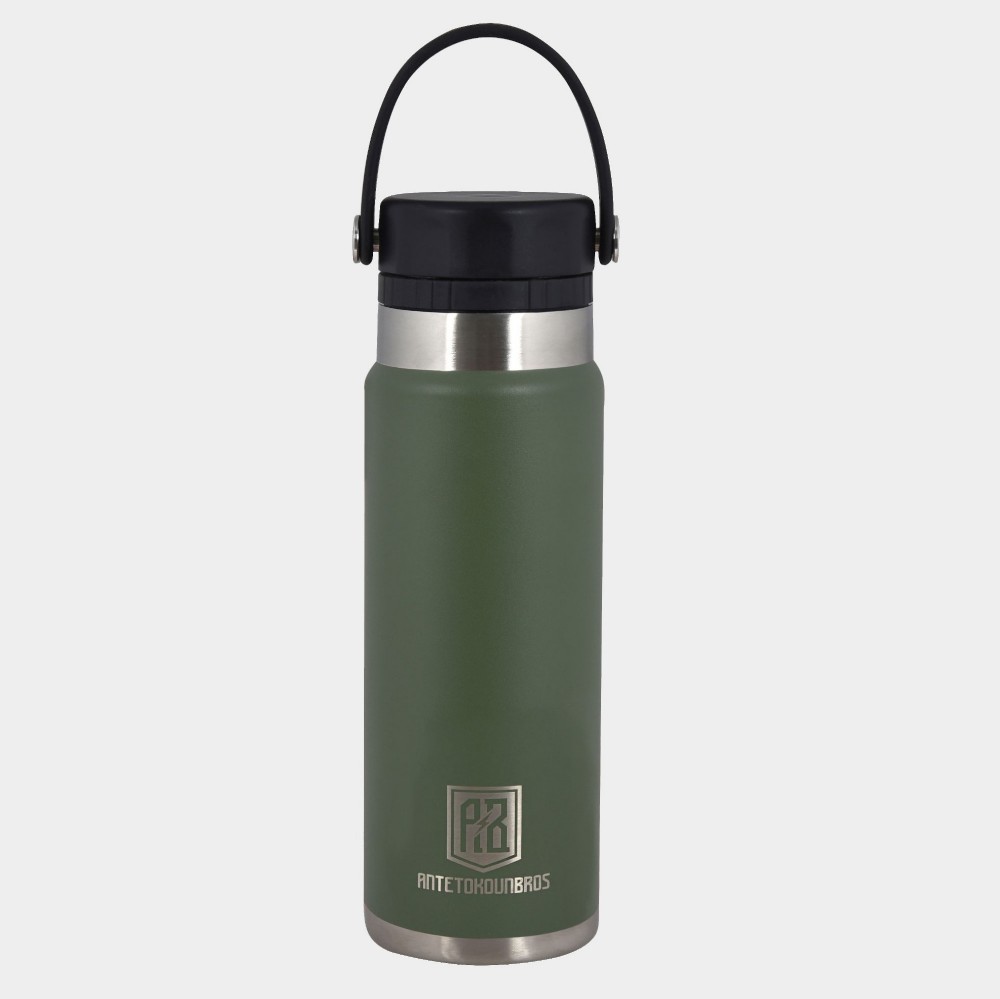Thermos Travel Bottle 750ml | ANTETOKOUNBROS | Olive Green Front