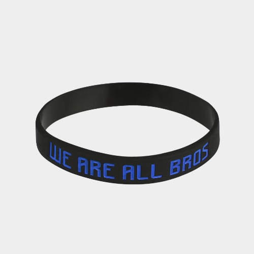 Silicon Bracelet We are all Bros | ANTETOKOUNBROS | Blue Front thumb