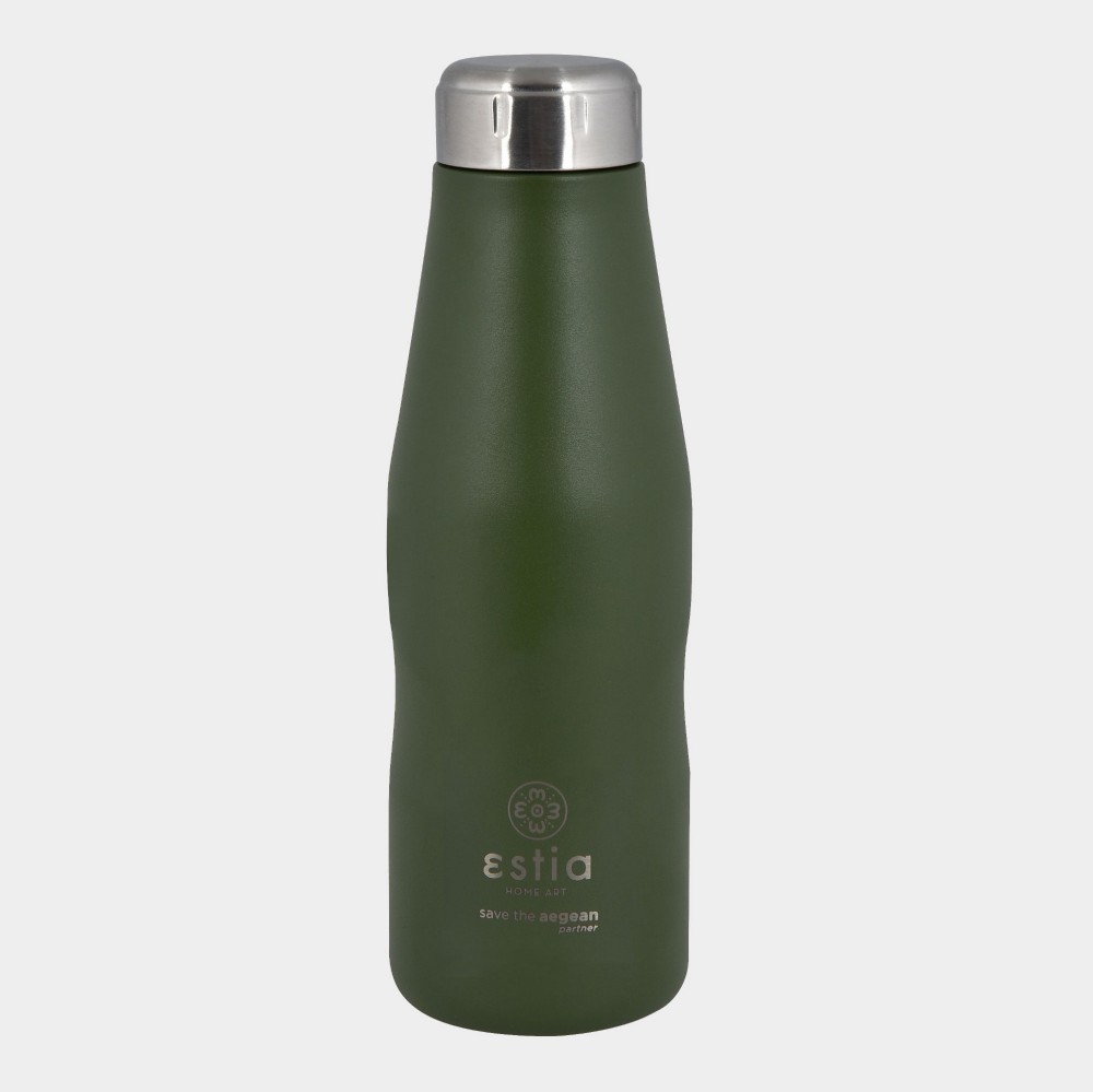 Thermos Bottle 500ml | ANTETOKOUNBROS | Olive Green Back