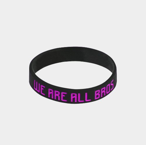 Kid's Silicon Bracelet We are all Bros | ANTETOKOUNBROS | Pink Front thumb