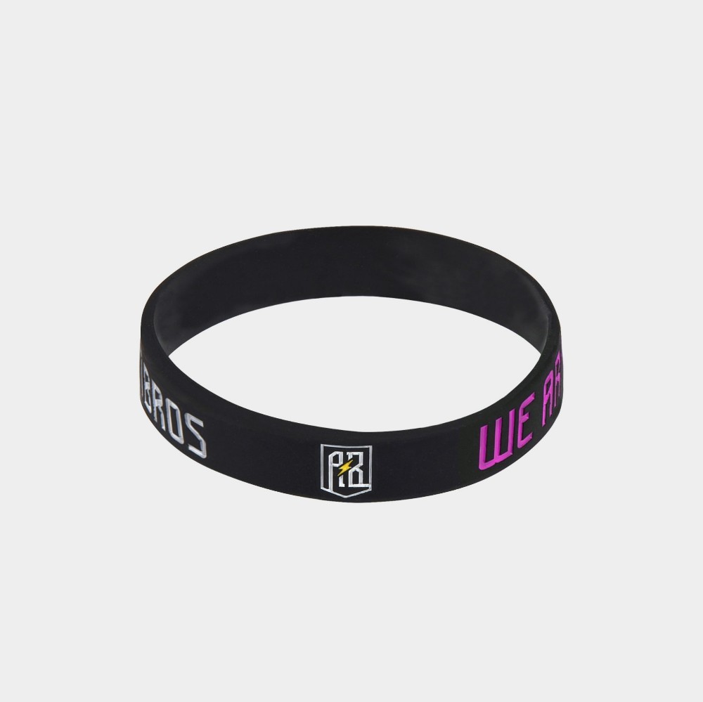 Picture of Kids' Silicon Bracelet We are all Bros Pink