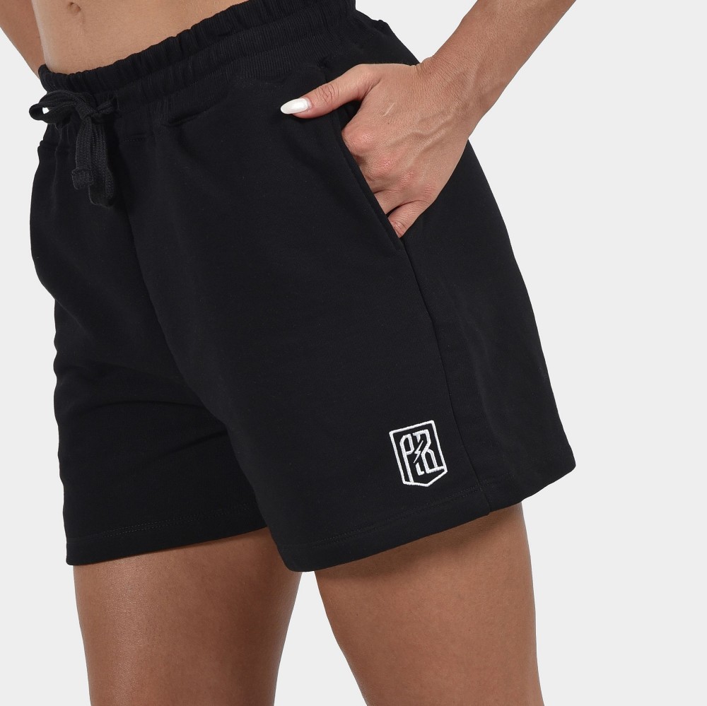 Women's Shorts Baseline | ANTETOKOUNBROS | Black Side Detail 1