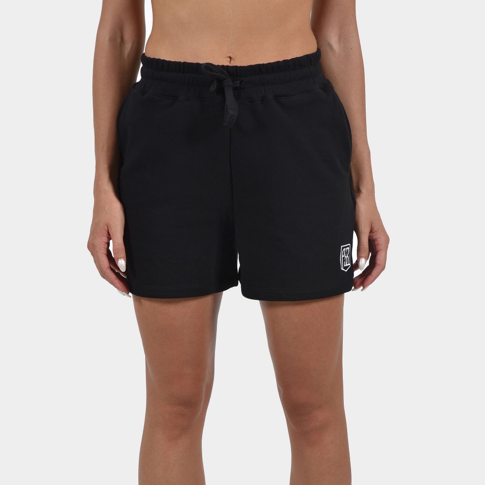 Women's Shorts Baseline | ANTETOKOUNBROS | Black Front Detail