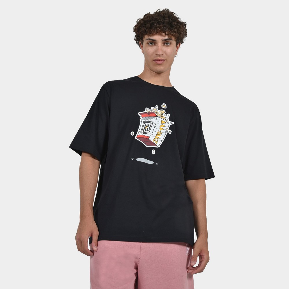 Men's T-shirt Pop Corn |ANTETOKOUNBROS | Black Model Front 1