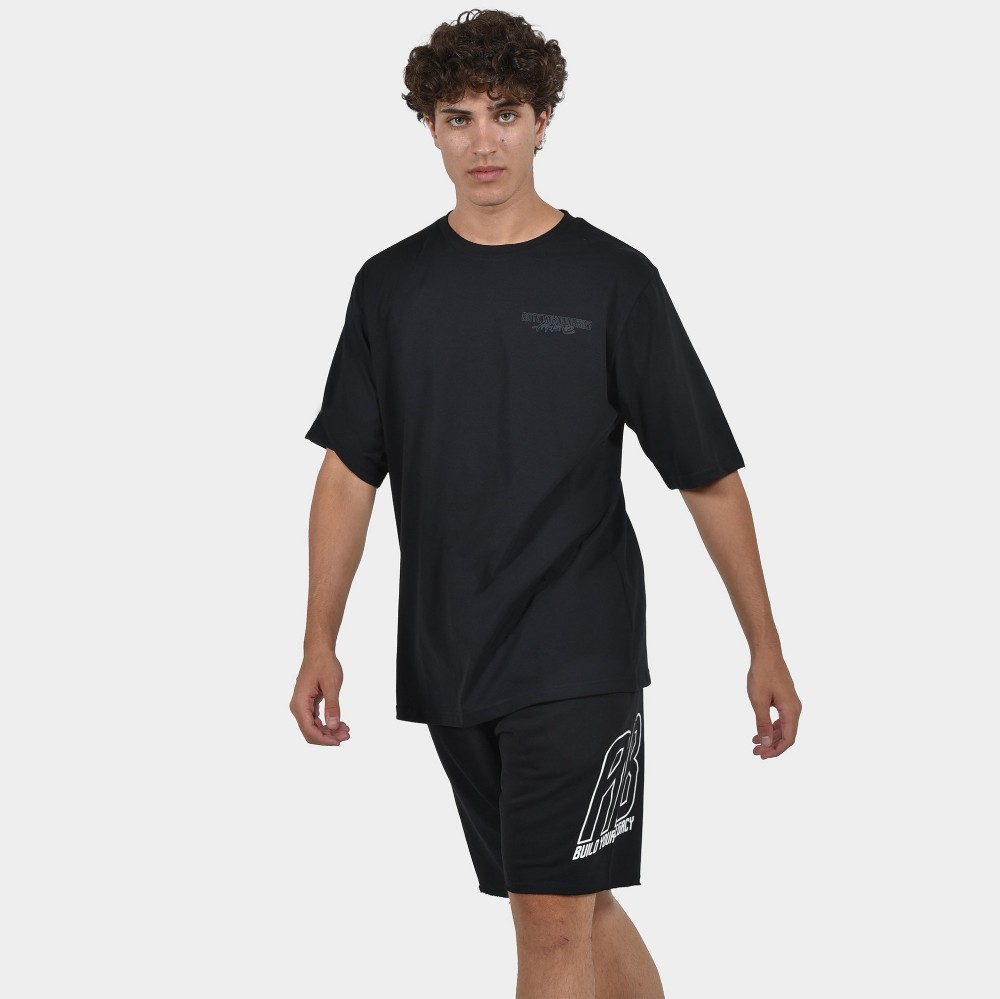 Men's T-shirt Athens Vertical | ANTETOKOUNBROS | Black Model Front