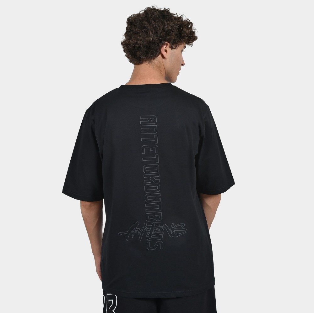 Men's T-shirt Athens Vertical | ANTETOKOUNBROS | Black Back